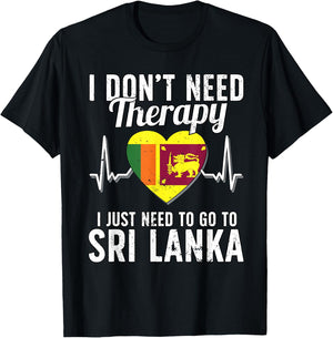 Sri Lanka Flag I Vacation Sri Lanka T-Shirt - T-Shirt | Black