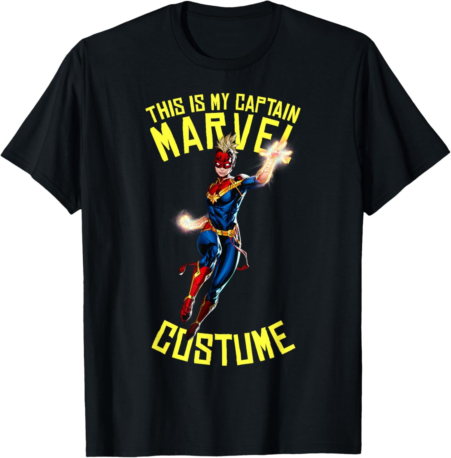 Marvel Halloween This Is My Captain Marvel Costume T-Shirt - T-Shirt | Black