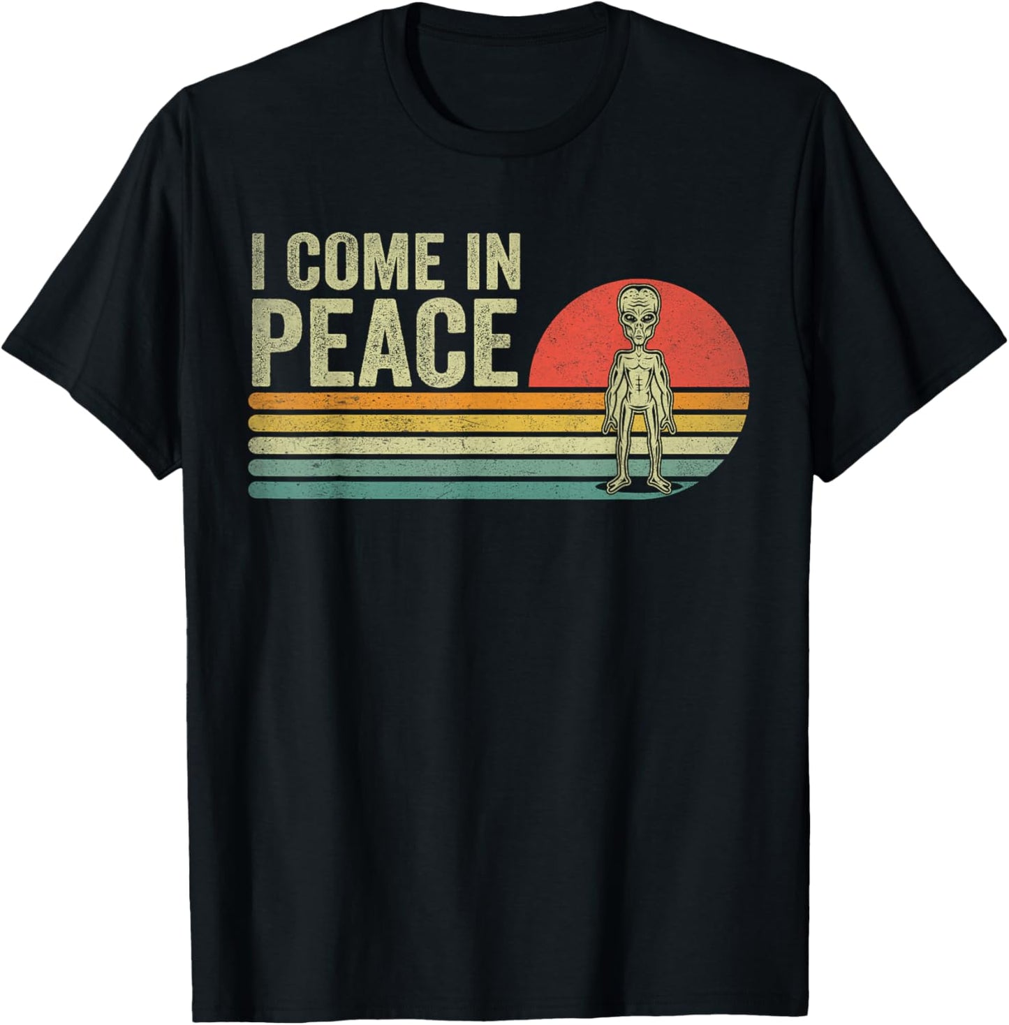 I Come In Peace im Peace Matching Couples Alien T-Shirt - T-Shirt | Black