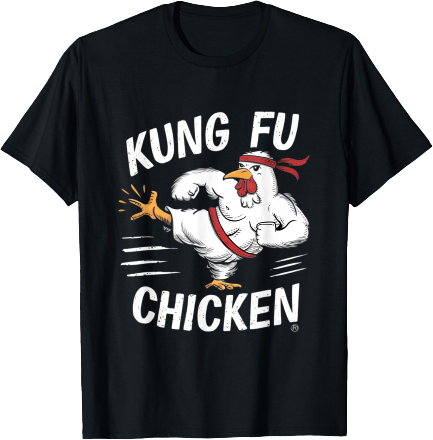Kung Fu Chicken Funny Karate Rooster Women Men Chicken T-Shirt - T-Shirt | Black