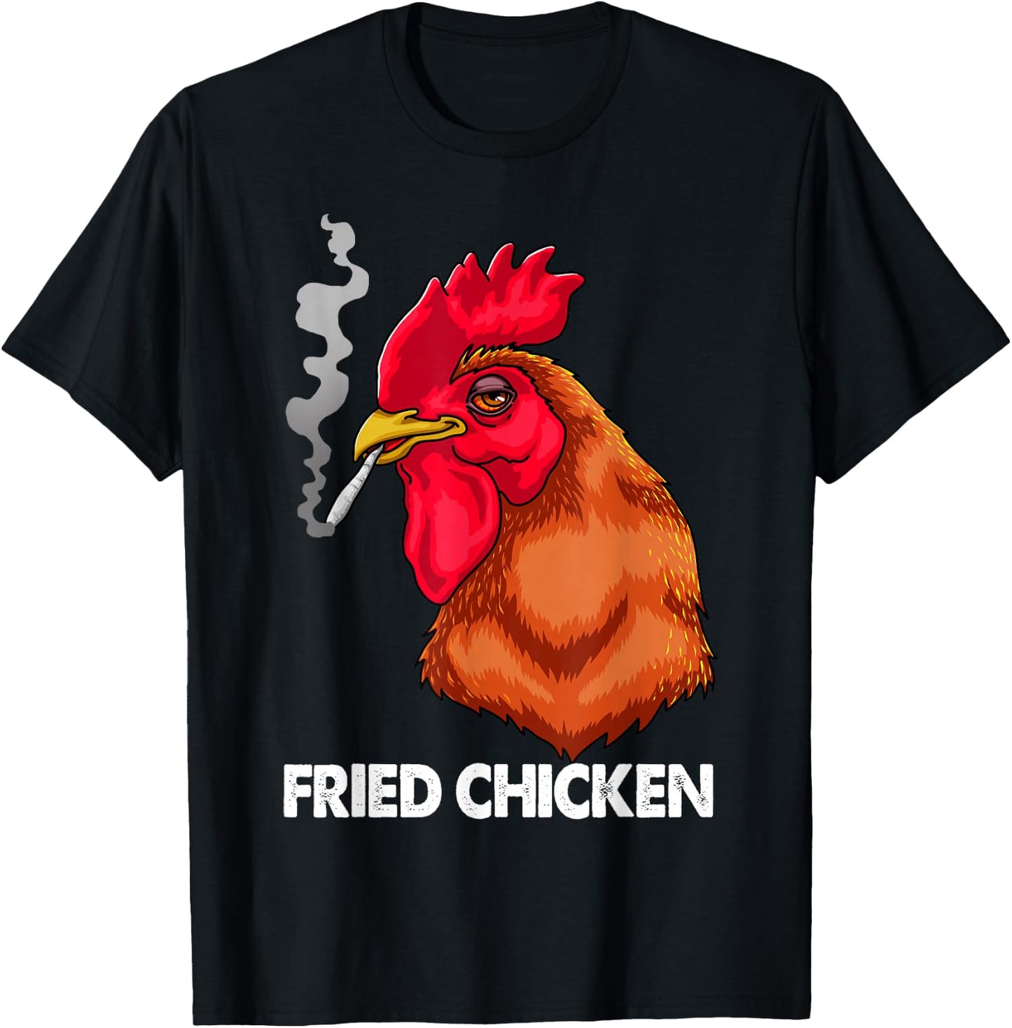 Funny Fried Smoking Chicken Shirt Flock Boss Women T-Shirt - T-Shirt | Black