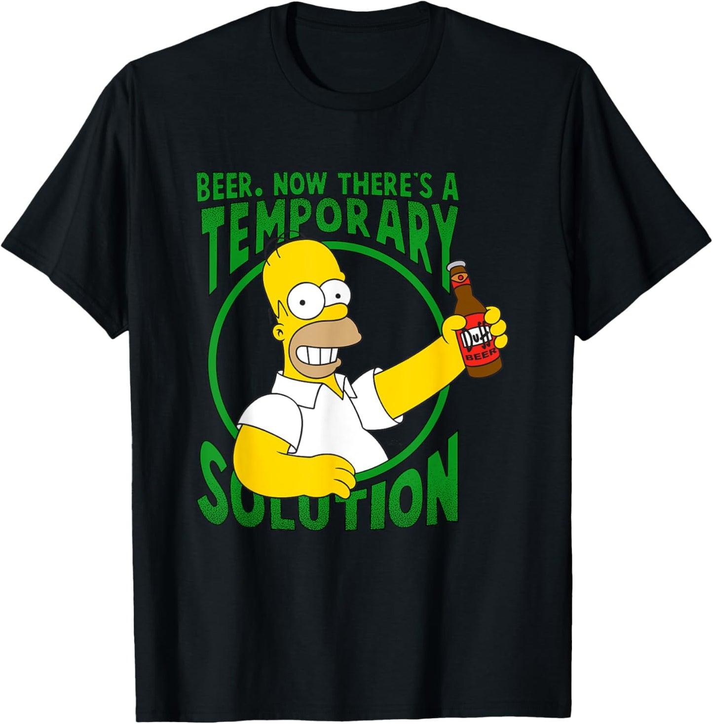 The Simpsons Beer The Temporary Solution T-Shirt - T-Shirt | Black