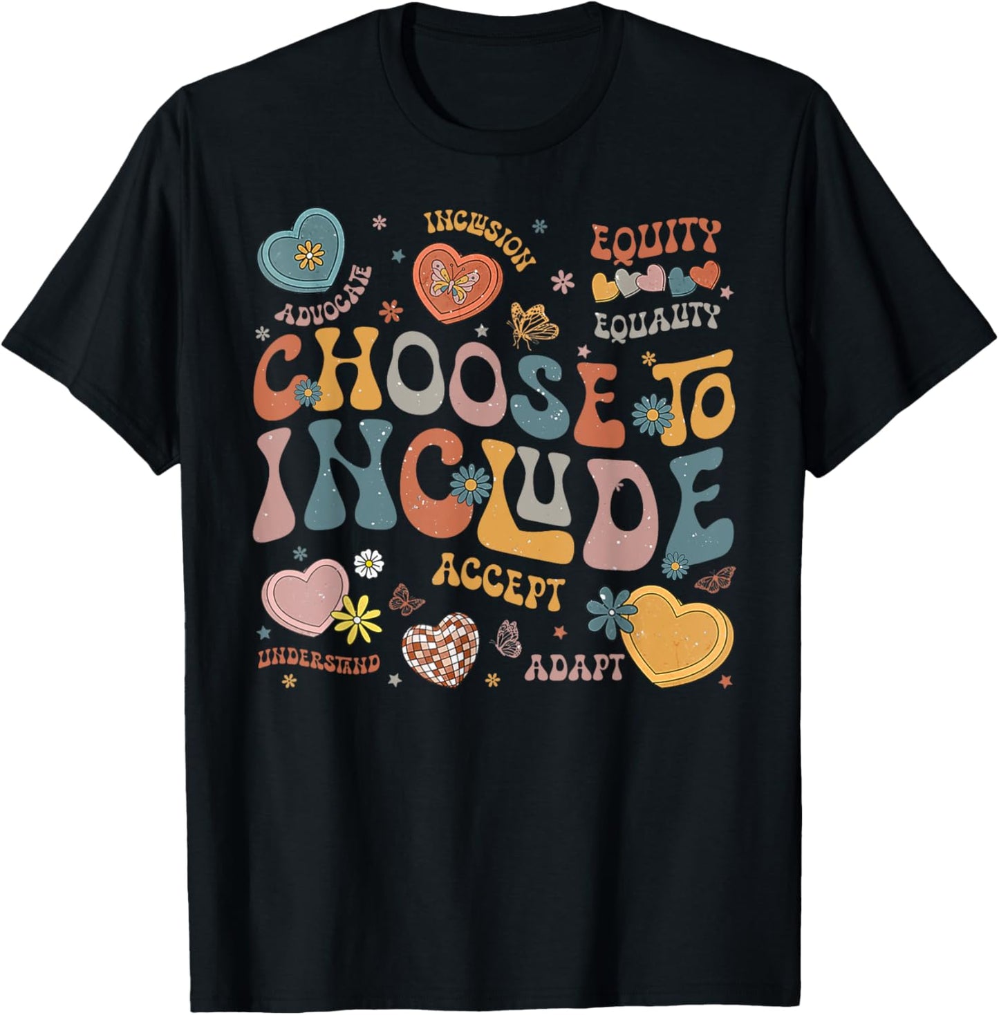 Choose to Include Inclusion Matters Autism Awareness Teacher Men Women Girls Kids T-Shirt - T-Shirt | Black