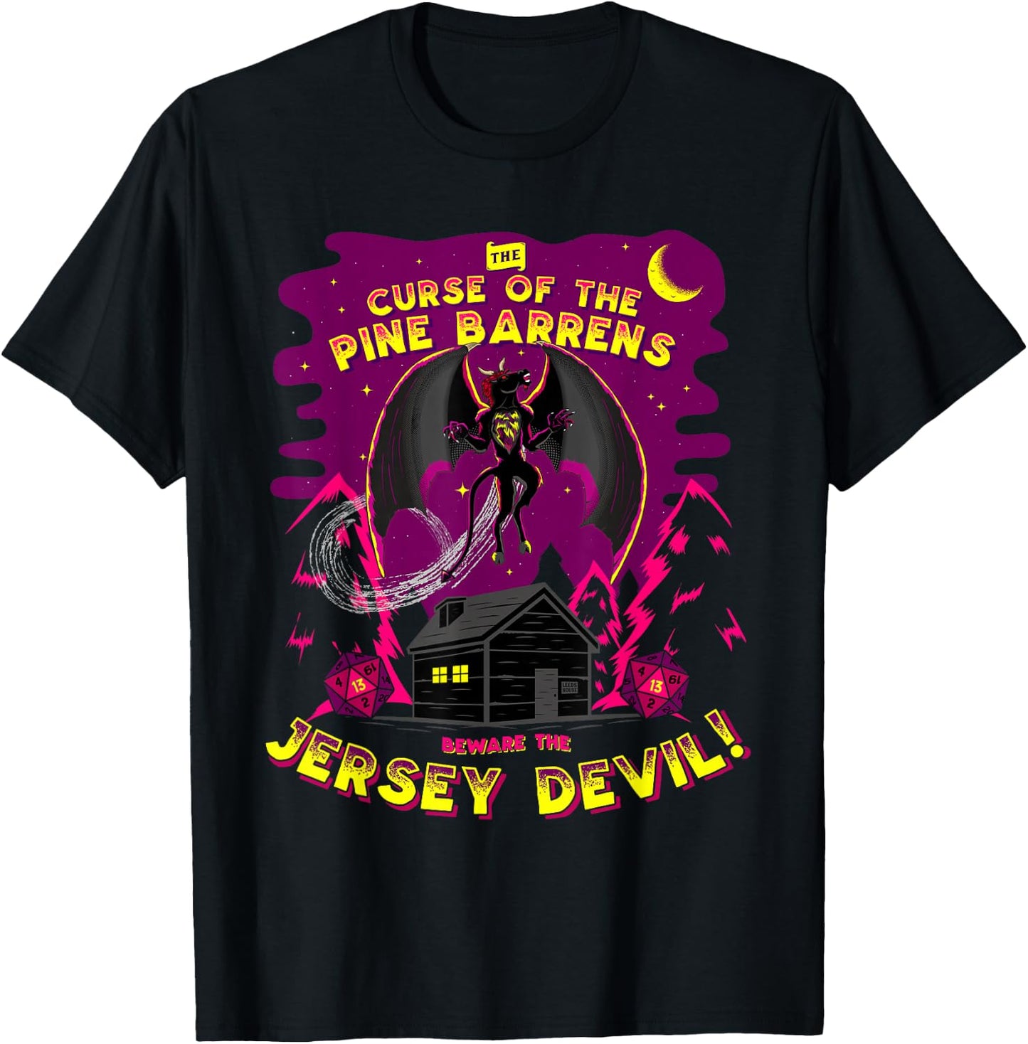 Epic Curse of the Jersey Devil Cryptids of New Jersey T-Shirt - T-Shirt | Black