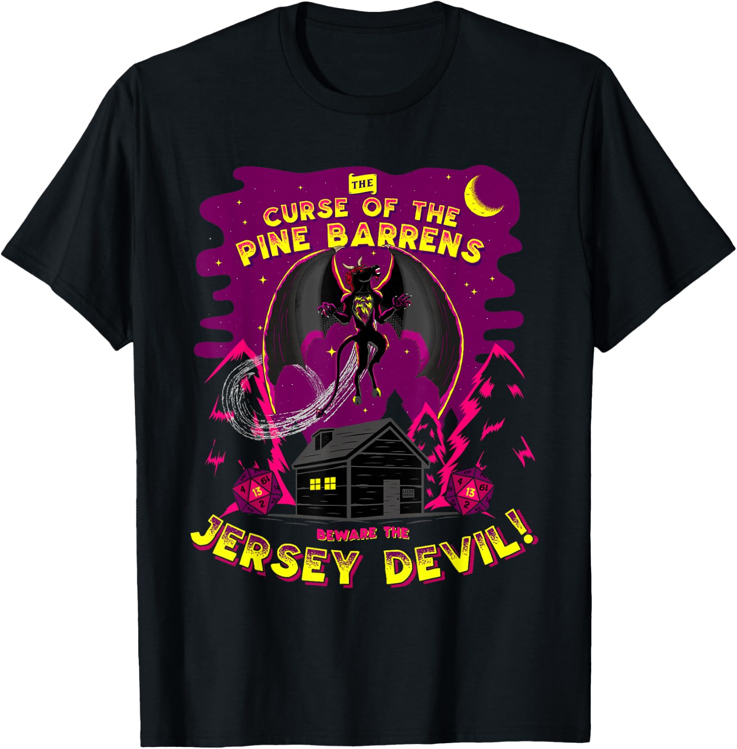 Epic Curse of the Jersey Devil Cryptids of New Jersey T-Shirt - T-Shirt | Black