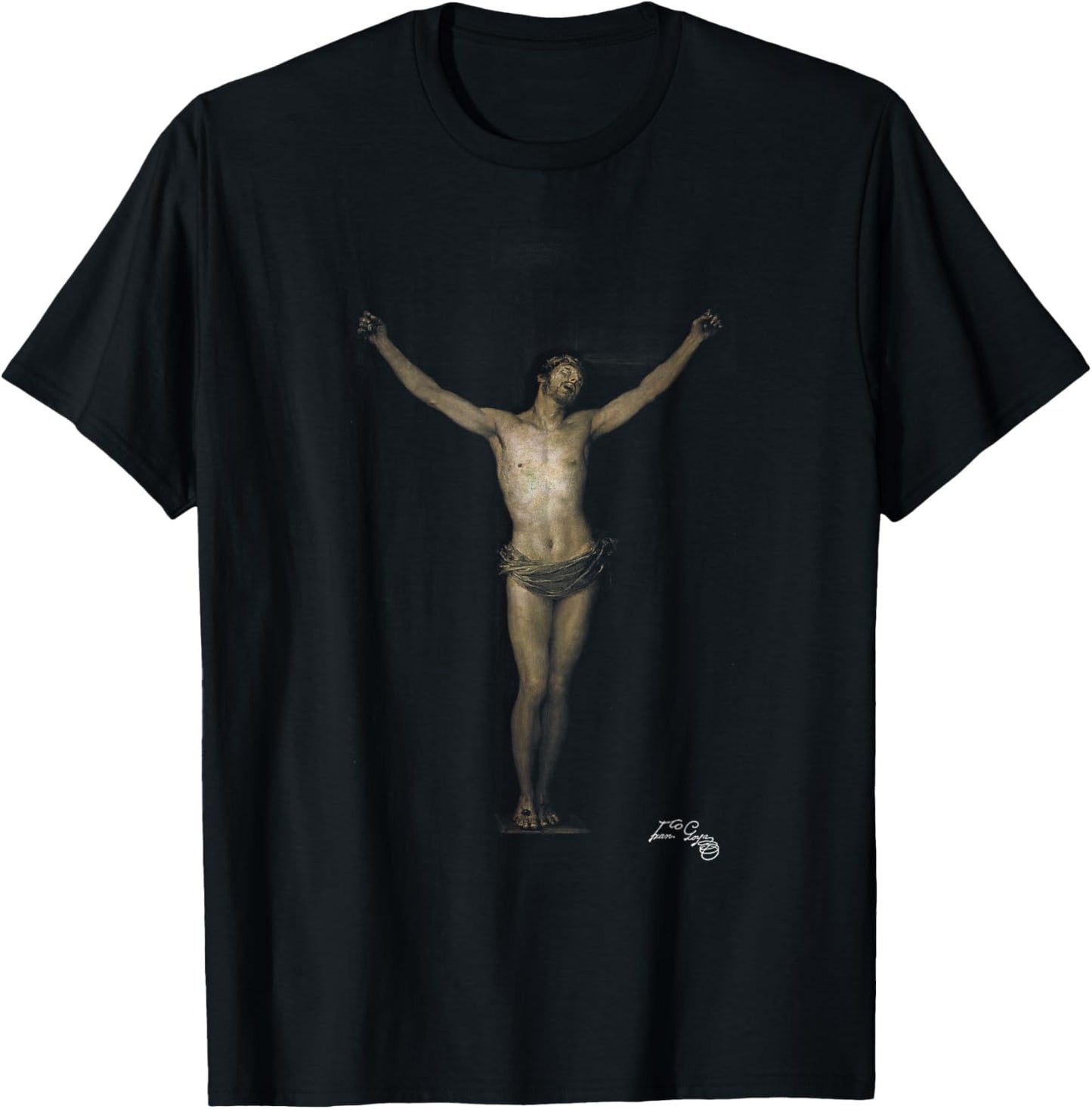 Francisco Goya - Jesus Christ on the Cross Art Crucifix T-Shirt - T-Shirt | Black