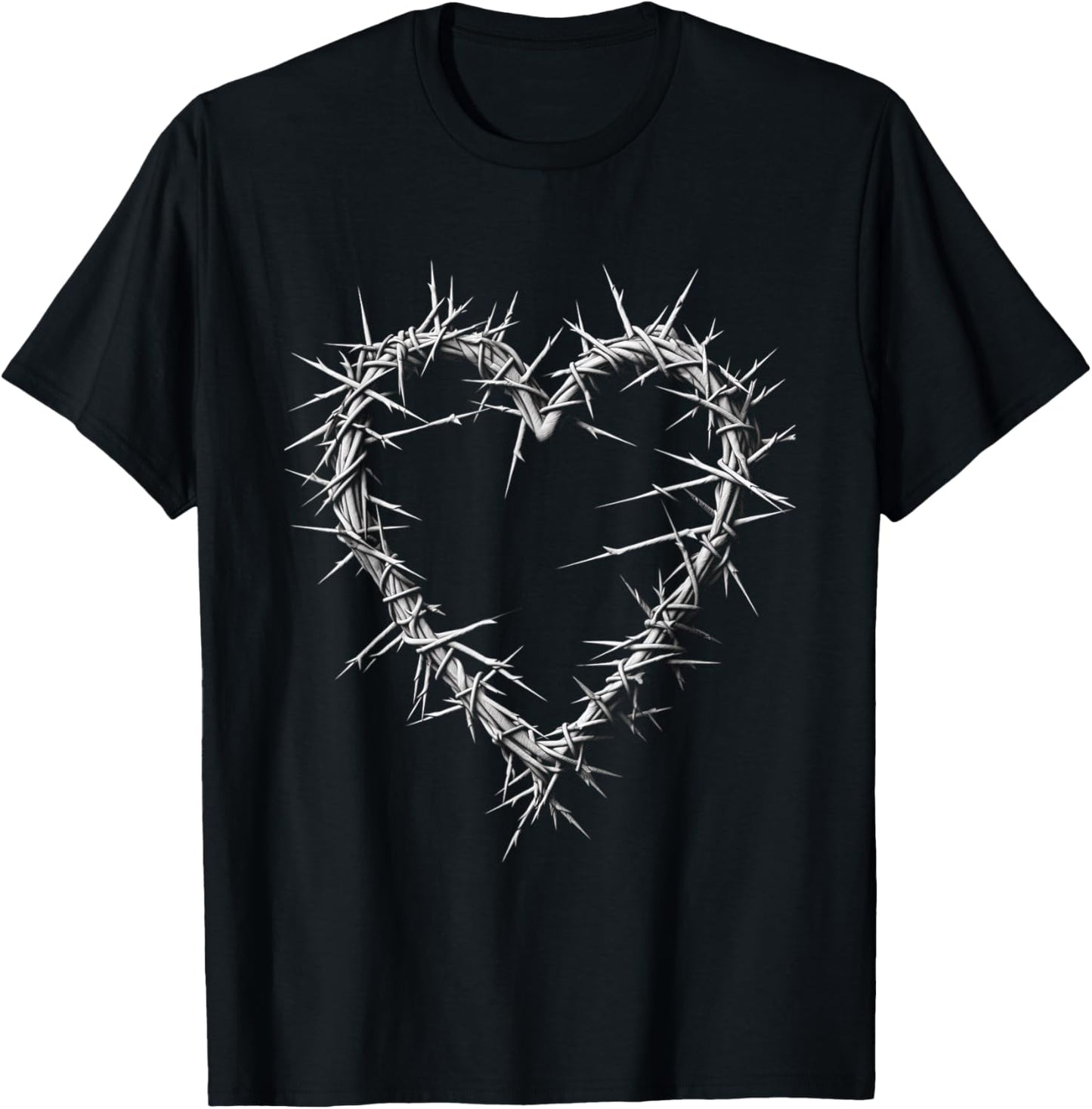Barbed Wire Heart Barbwire Gothic Grunge Aesthetics T-Shirt - T-Shirt | Black
