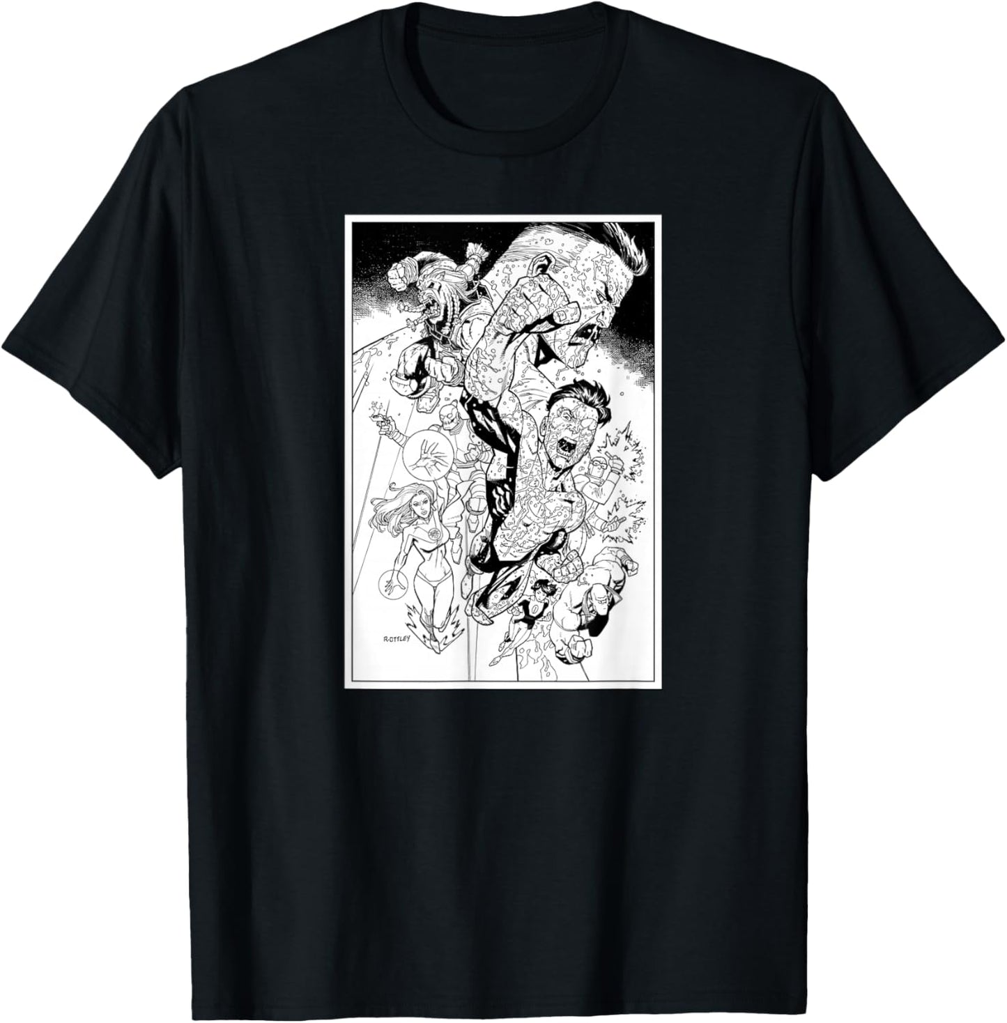 Invincible Character Montage T-Shirt - T-Shirt | Black