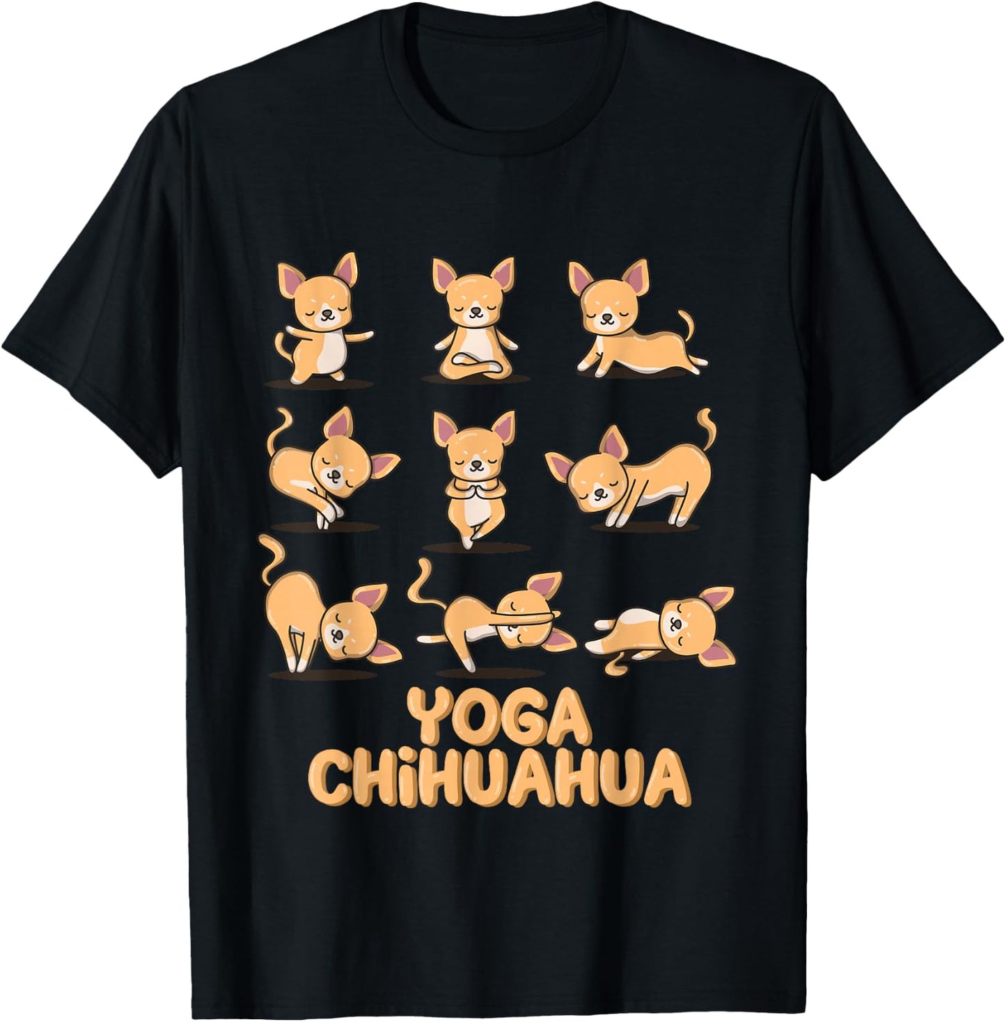 Chihuahua yoga shirt Chihuahua yoga pose meditation T-Shirt - T-Shirt | Black