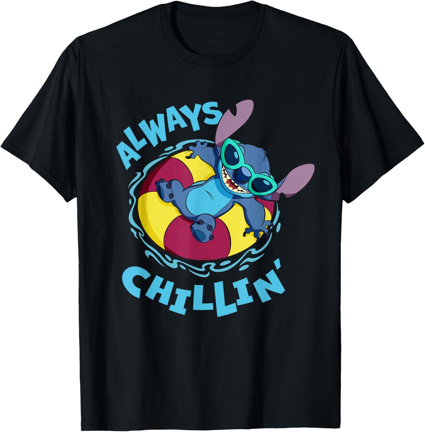Disney Lilo & Stitch Always Chillin' T-Shirt - T-Shirt | Black
