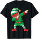 Christmas Dabbing Elf Squad Boys Men Xmas Family Matching Short Sleeve T-Shirt - T-Shirt | Black
