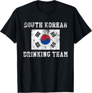 South Korean Drinking Team Funny National Pride Gift T-Shirt - T-Shirt | Black