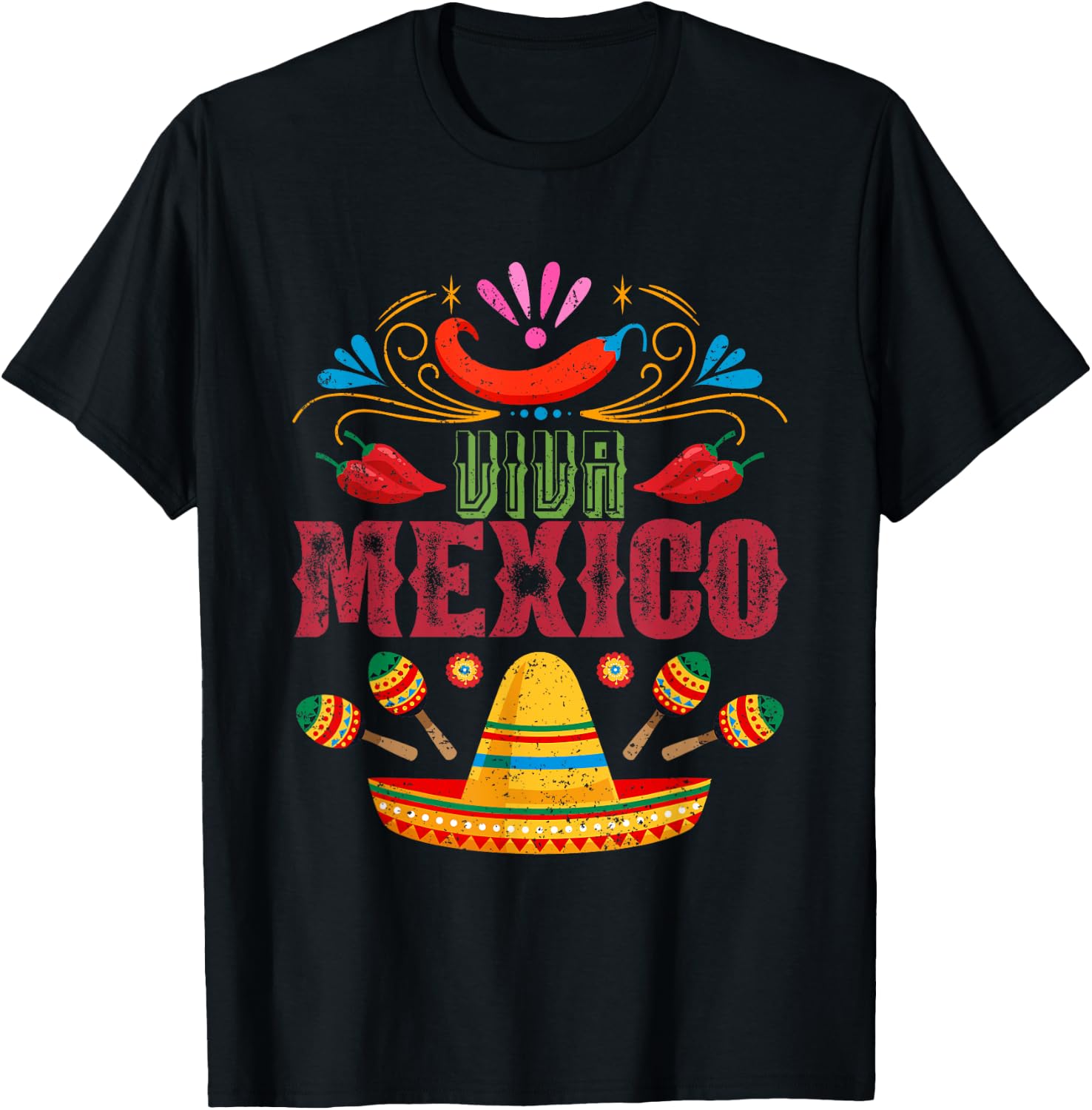 Viva Mexico T-Shirt - T-Shirt | Black
