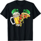 Beer Pizza St Patricks Day T Shirt Gift Party Women Men T-Shirt - T-Shirt | Black
