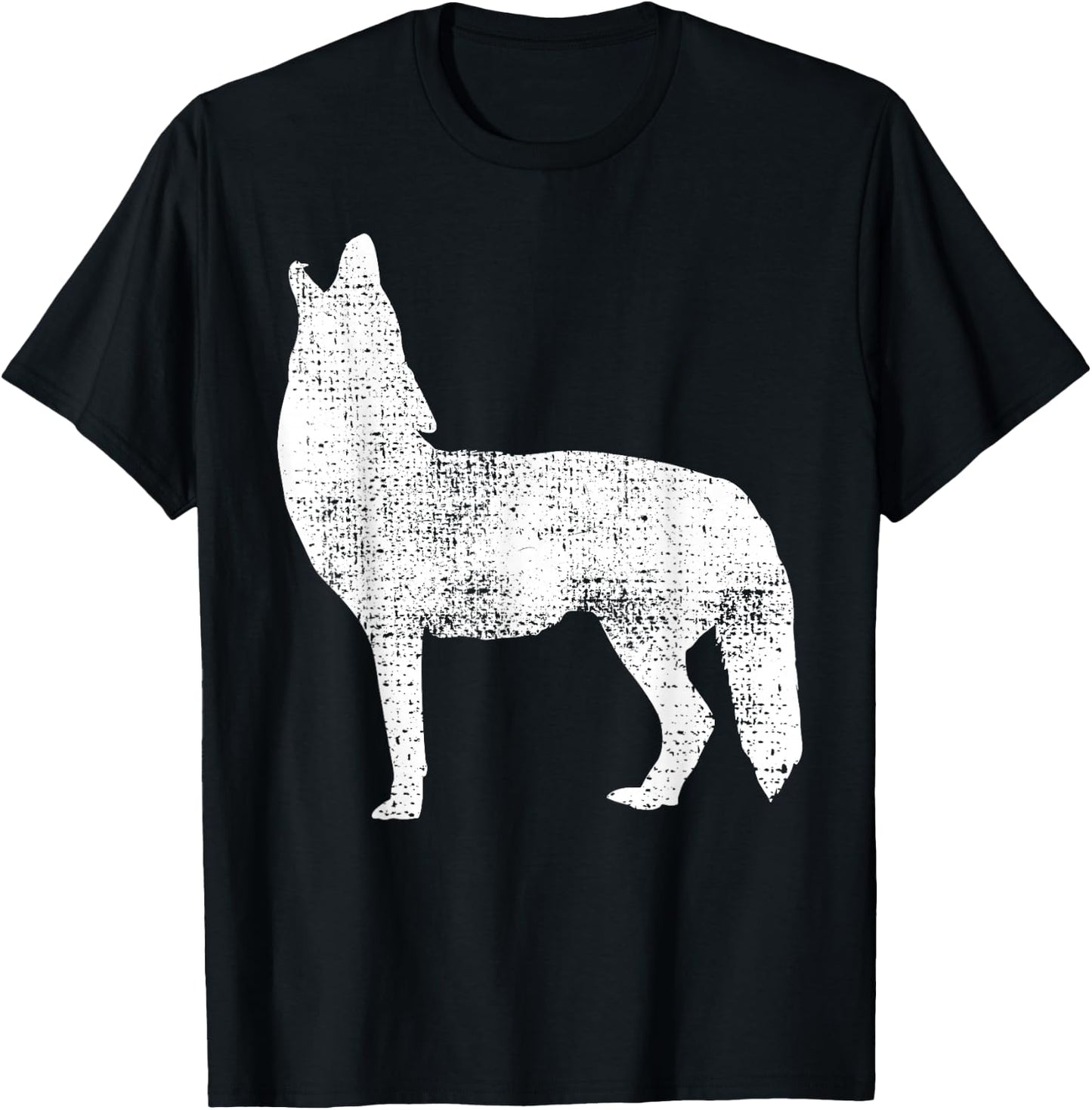 Vintage Coyote Alaska Canada T-Shirt - T-Shirt | Black