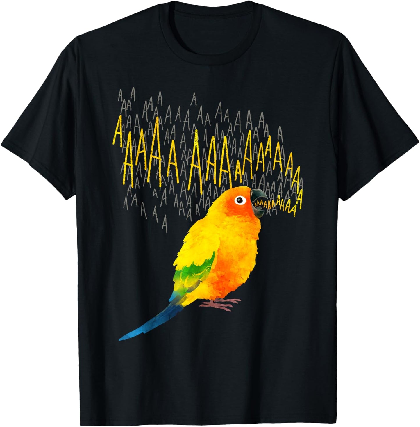 Screaming Sun Conure T-Shirt - T-Shirt | Black