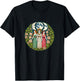 Triple Moon Goddesses Illustration Maiden Mother Crone T-Shirt - T-Shirt | Black