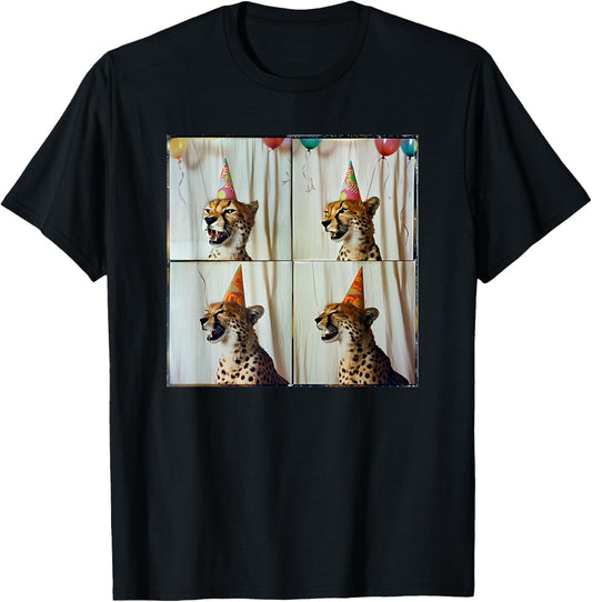 African Cheetah Lover Colorful Safari Animal Birthday T-Shirt - T-Shirt | Black