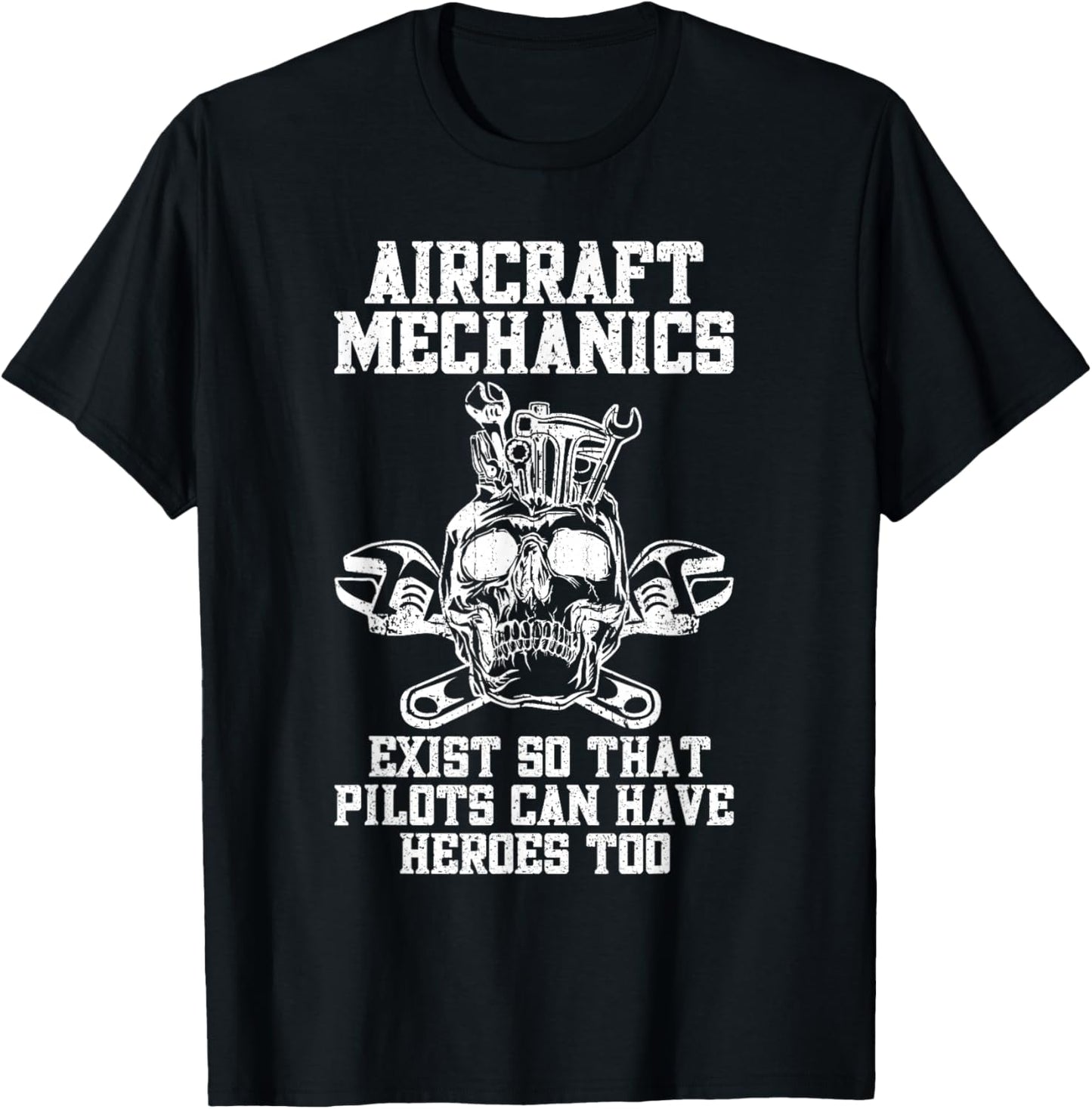 Airplane Mechanic Aircraft Maintenance Pilot Technician T-Shirt - T-Shirt | Black