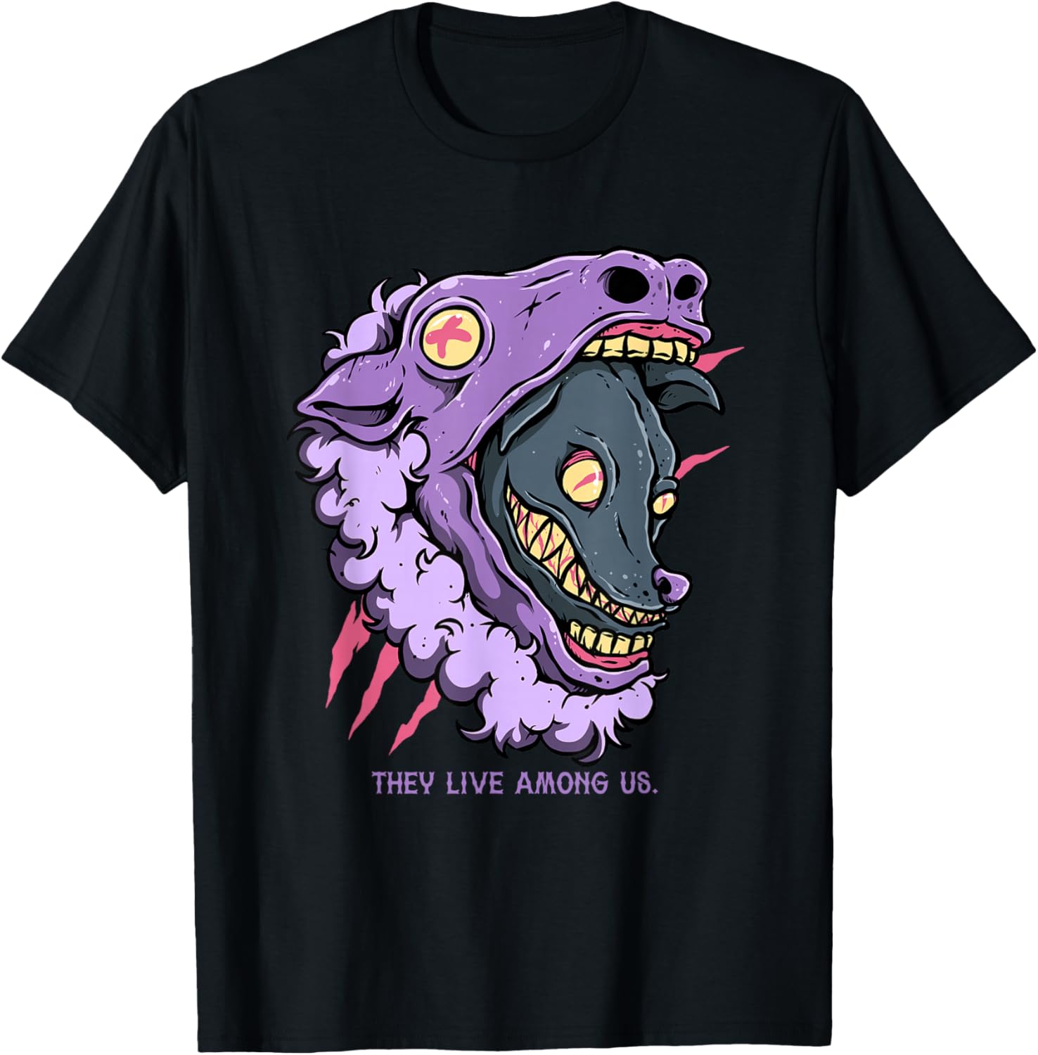 Wolf in Sheep Trust No One Manipulative They Live Among Us T-Shirt - T-Shirt | Black