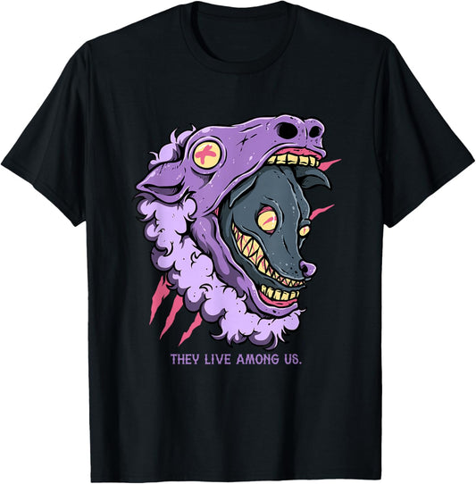 Wolf in Sheep Trust No One Manipulative They Live Among Us T-Shirt - T-Shirt | Black