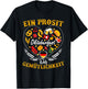 Funny German Oktoberfest "Prosit der Gemuetlichkeit" Gift T-Shirt - T-Shirt | Black