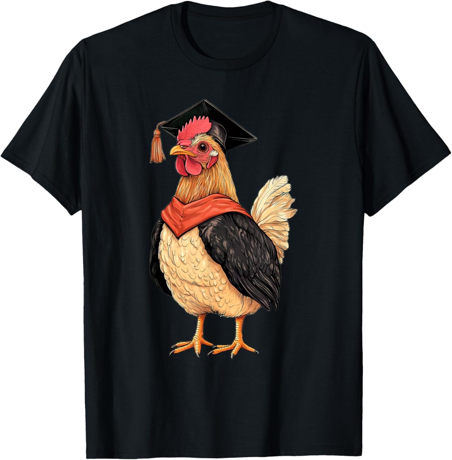 Kawaii Chicken Graduation T-Shirt - T-Shirt | Black