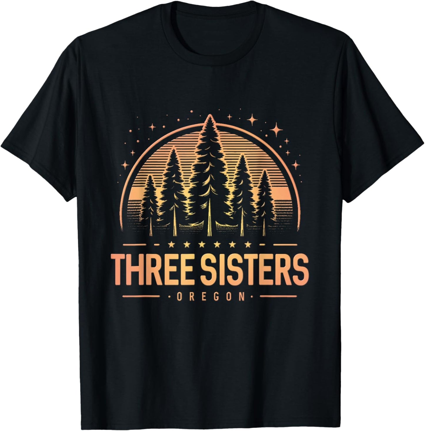 Three Sisters | Three Sisters Oregon | Three Sisters OR T-Shirt - T-Shirt | Black