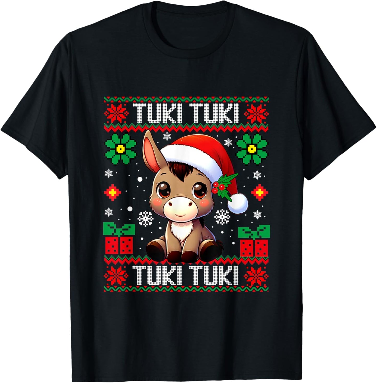 Mi Burrito Sabanero Mexican, Donkey Latino Ugly Christmas T-Shirt - T-Shirt | Black