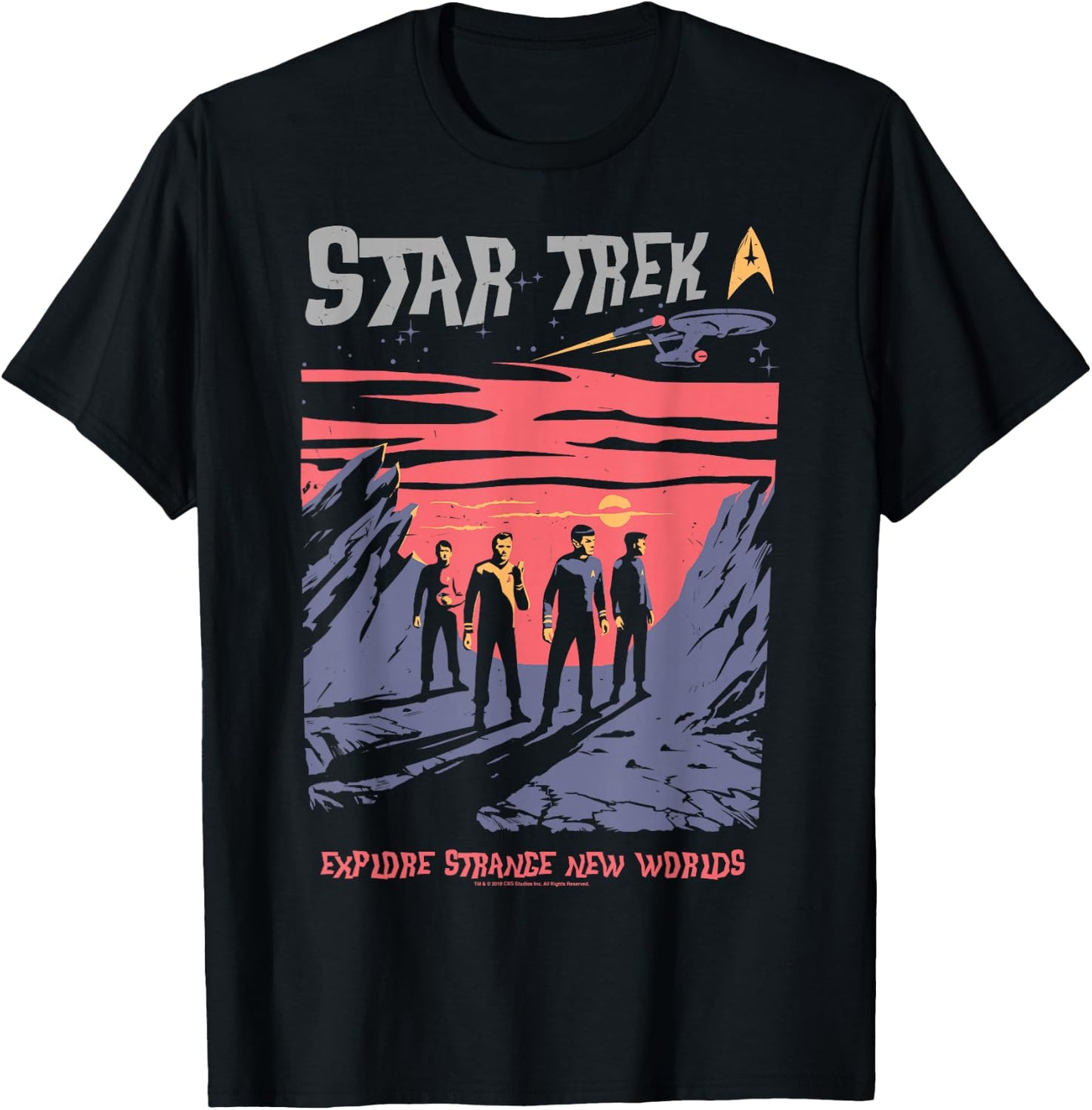 Star Trek Explore Strange New Worlds Fan Art T-Shirt - T-Shirt | Black