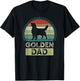 Golden Dad, Father's Day, Golden Retriever Daddy T-Shirt - T-Shirt | Black