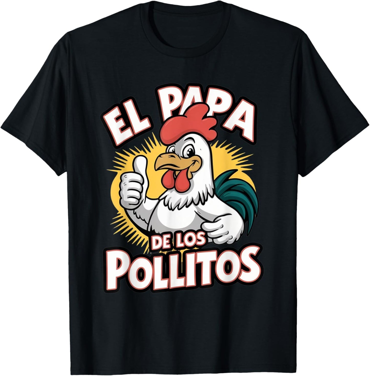 Funny el papa de los pollitos funny spanish dia del padre T-Shirt - T-Shirt | Black