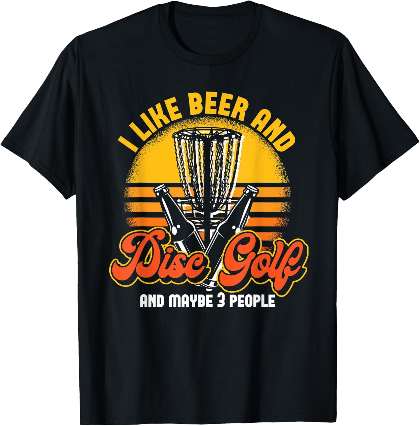 Beer Drinking Party Stupid Tree Frisbee Golfer Disc Golf T-Shirt - T-Shirt | Black