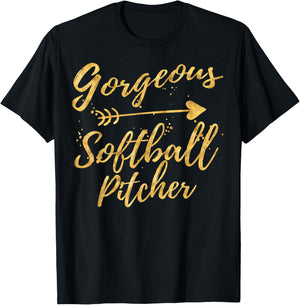 Gorgeous Softball Pitcher Gifts Shirts for Girls T-Shirt - T-Shirt | Black