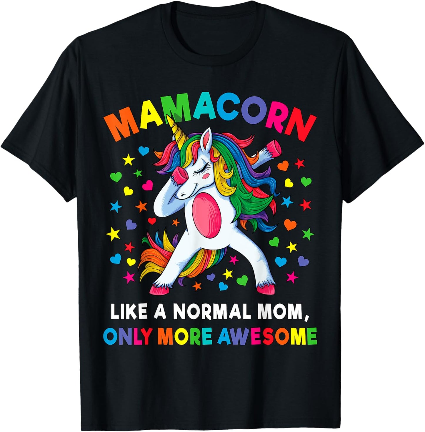 Mamacorn Mom Unicorn Mother Unicorn Women's Gift T-Shirt - T-Shirt | Black