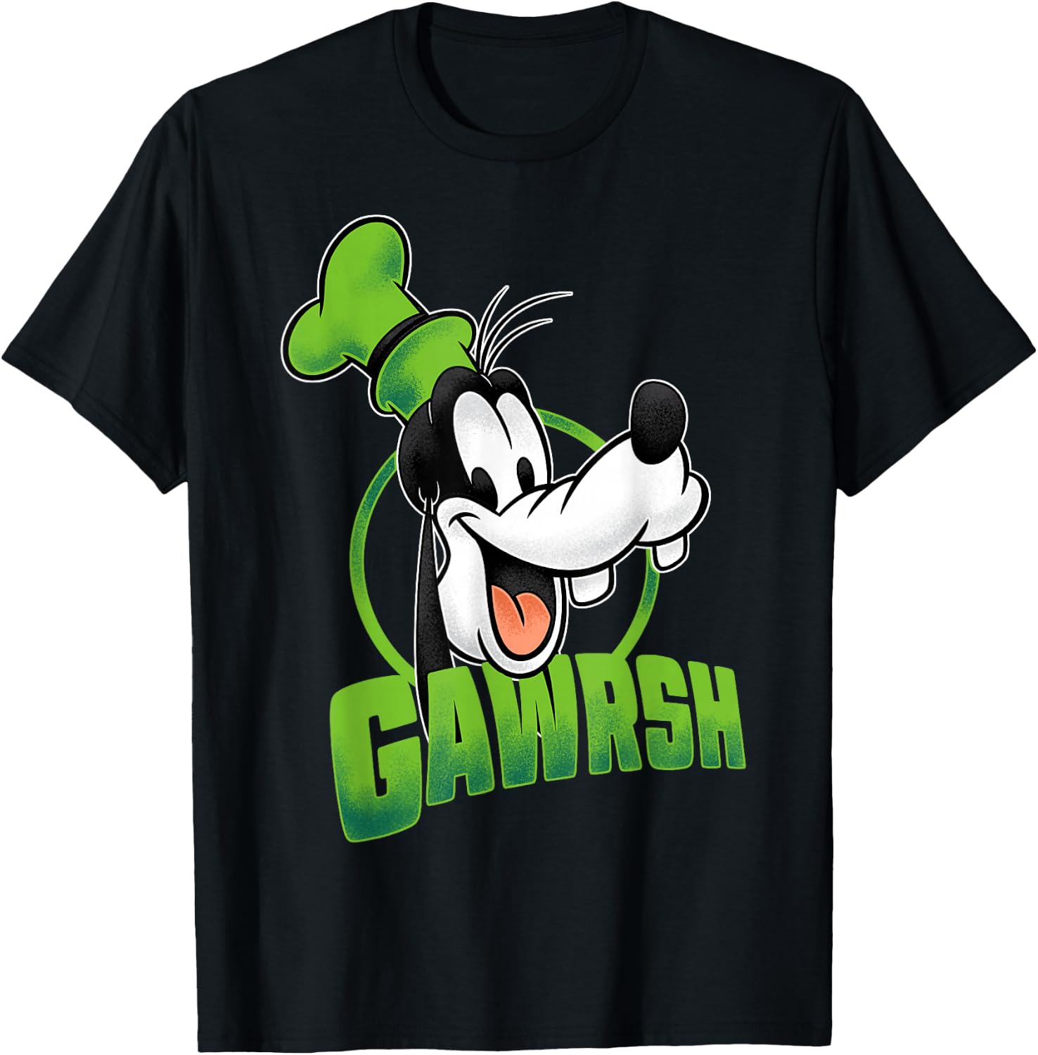 Disney Mickey and Friends Goofy Gawrsh Portrait Small T-Shirt - T-Shirt | Black