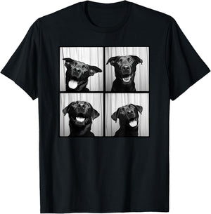 Black Labrador Pet Portrait Photobooth Labrador Dog Lover T-Shirt - T-Shirt | Black