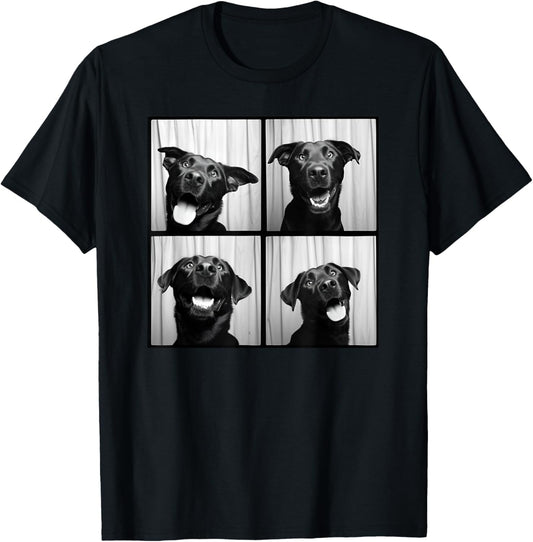 Black Labrador Pet Portrait Photobooth Labrador Dog Lover T-Shirt - T-Shirt | Black