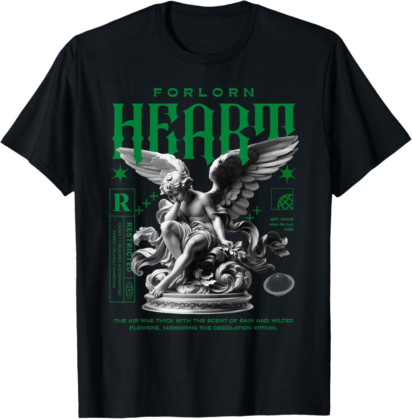 Forlorn Heart Lucky Green 5s Matching Women T-Shirt - T-Shirt | Black