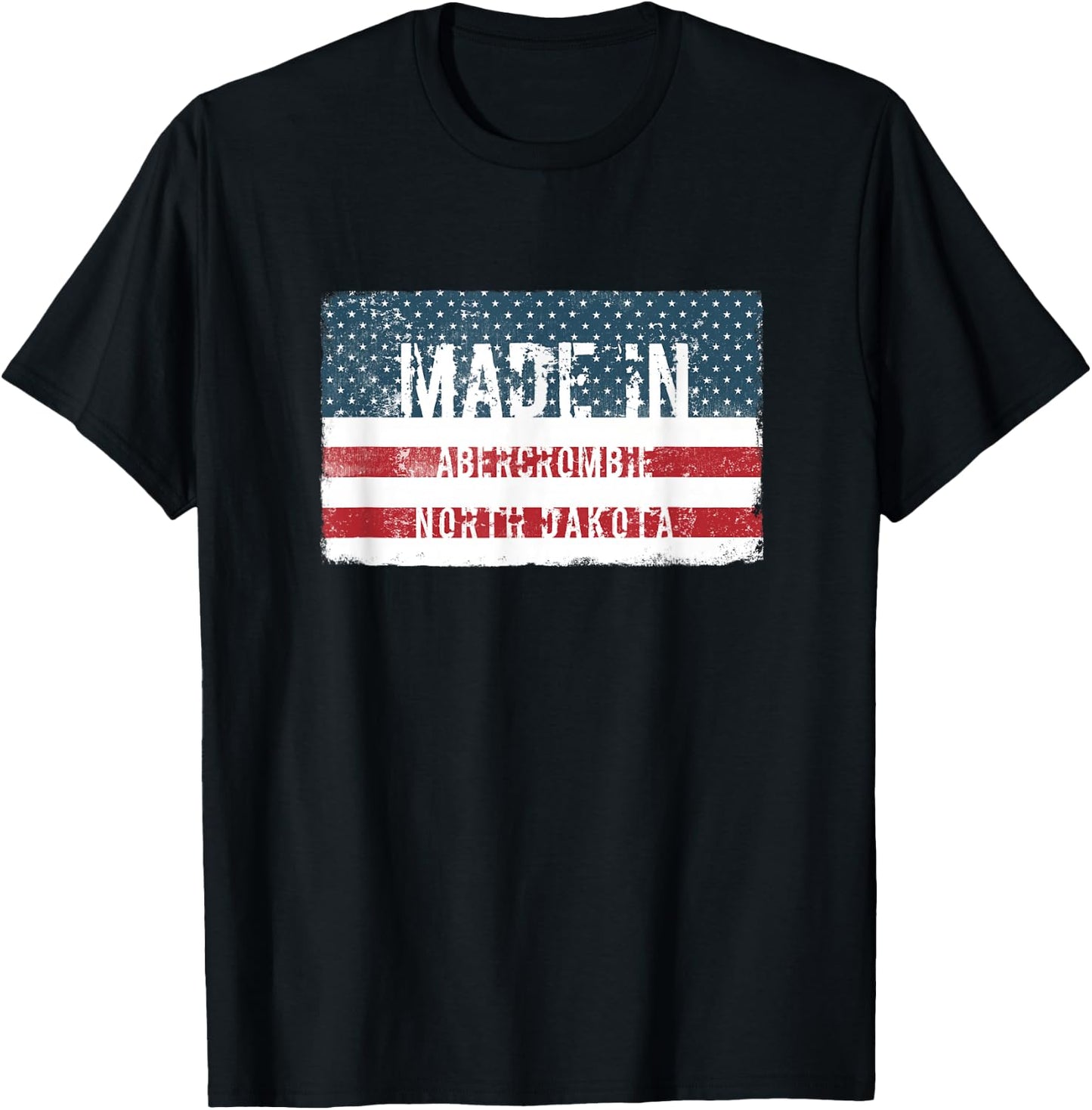 Made in Abercrombie, North Dakota T-Shirt - T-Shirt | Black