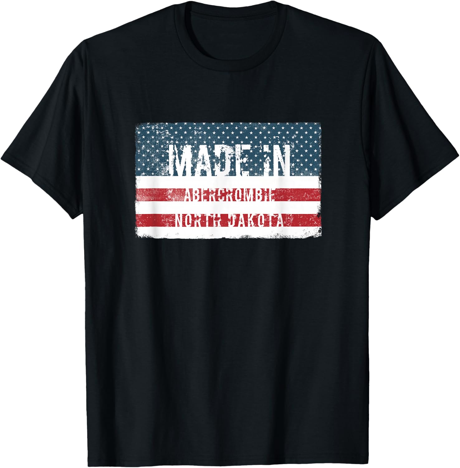 Made in Abercrombie, North Dakota T-Shirt - T-Shirt | Black
