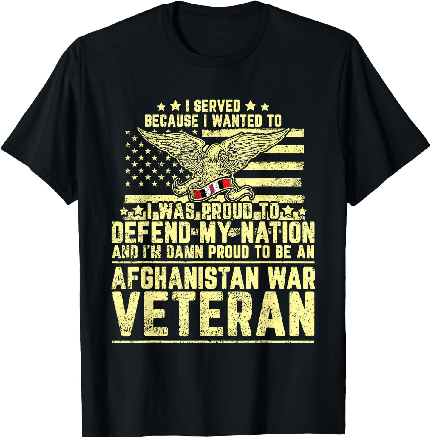 Proud Veteran OEF Afghanistan Operation Enduring Freedom T-Shirt - T-Shirt | Black