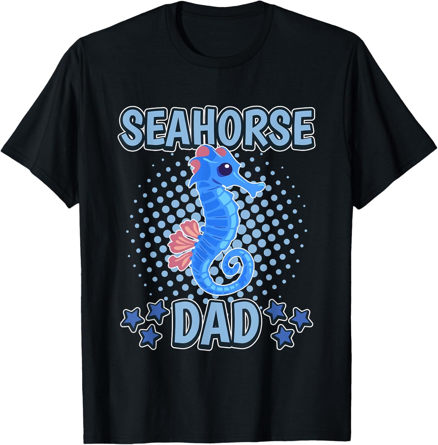 Seahorse Dad Daddy Father's Day Seahorse T-Shirt - T-Shirt | Black