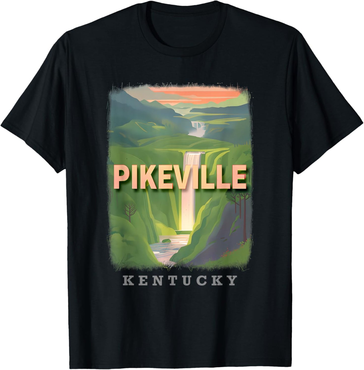Pikeville Kentucky KY Natural Beauty SD006 T-Shirt - T-Shirt | Black