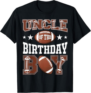 Uncle Of The Birthday Boy Football Game Day T-Shirt - T-Shirt | Black