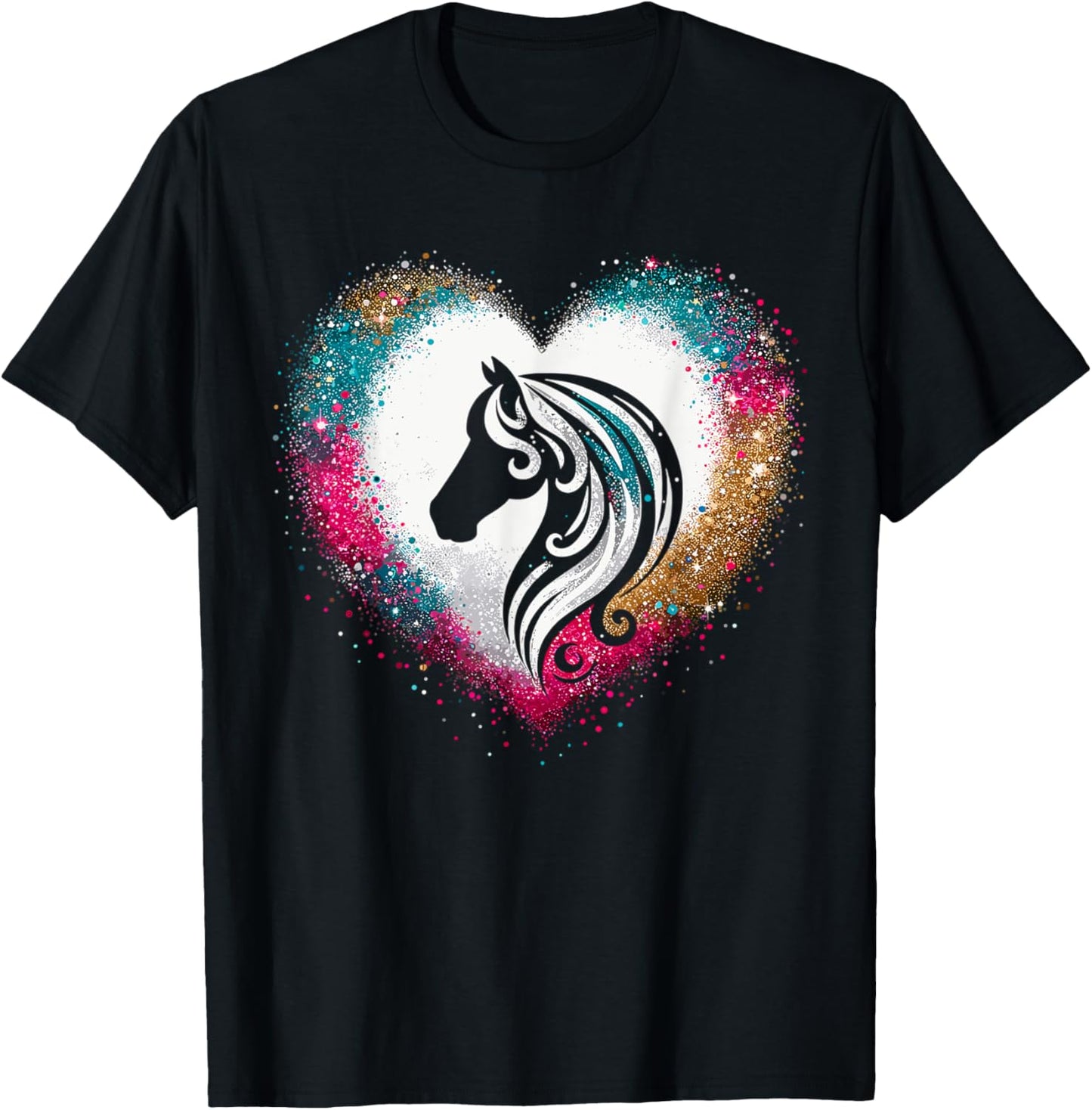 Horse lover Equestrian For Cowgirl T-Shirt - T-Shirt | Black