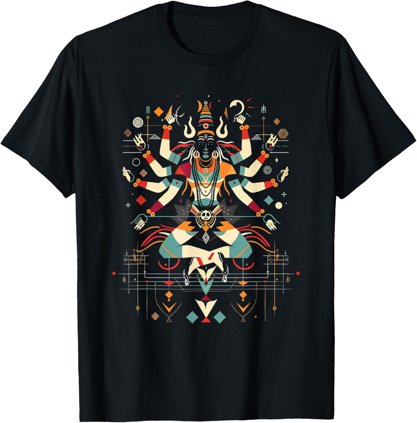 Shiva spiritual hindu god tandava dance yoga meditation T-Shirt - T-Shirt | Black