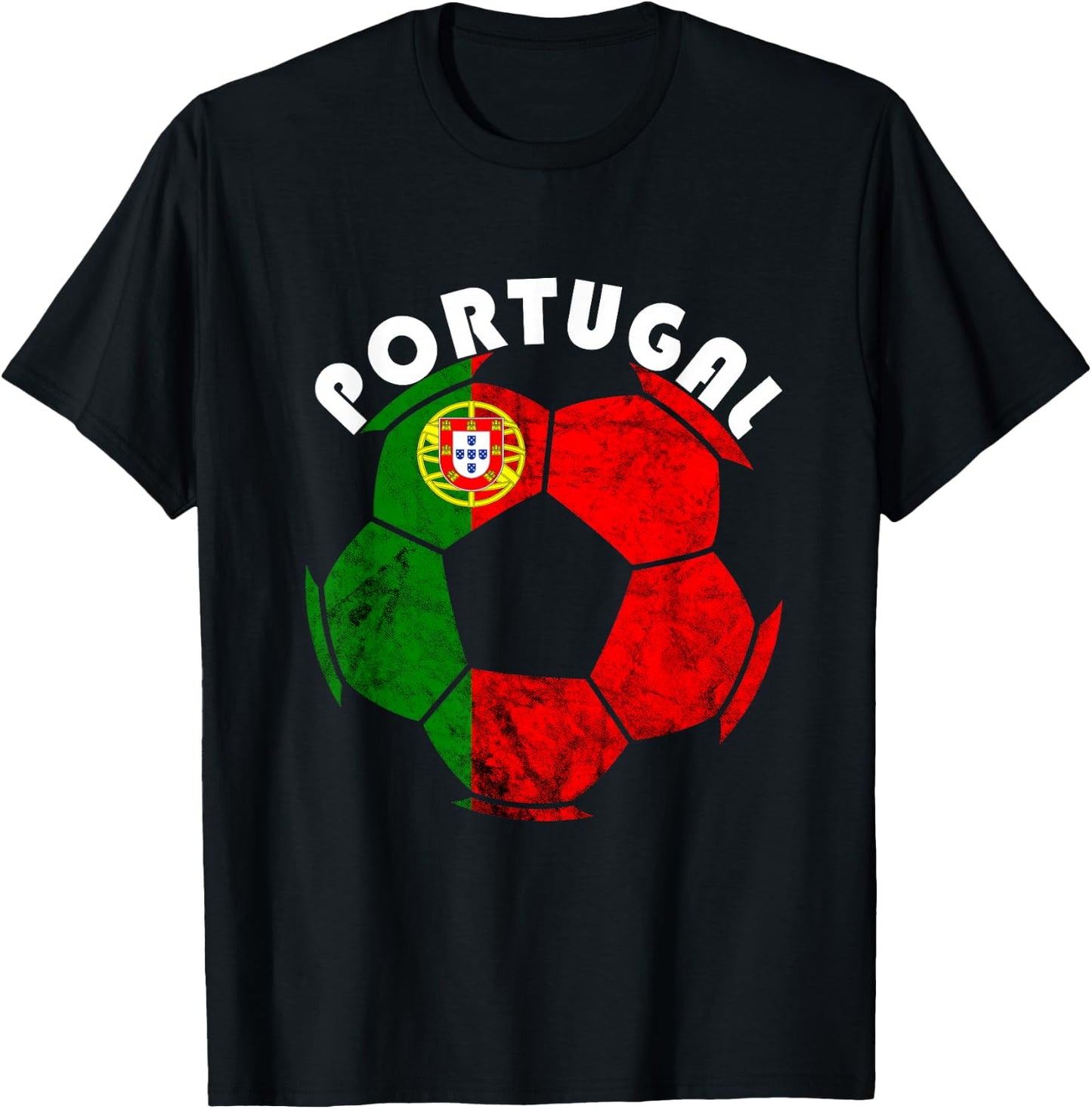 Portuguese Flag Portugal Soccer Futebol Portuguese Roots T-Shirt - T-Shirt | Black