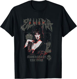 Elvira, Mistress of the Dark Collage Poster Horror TV Host T-Shirt - T-Shirt | Black