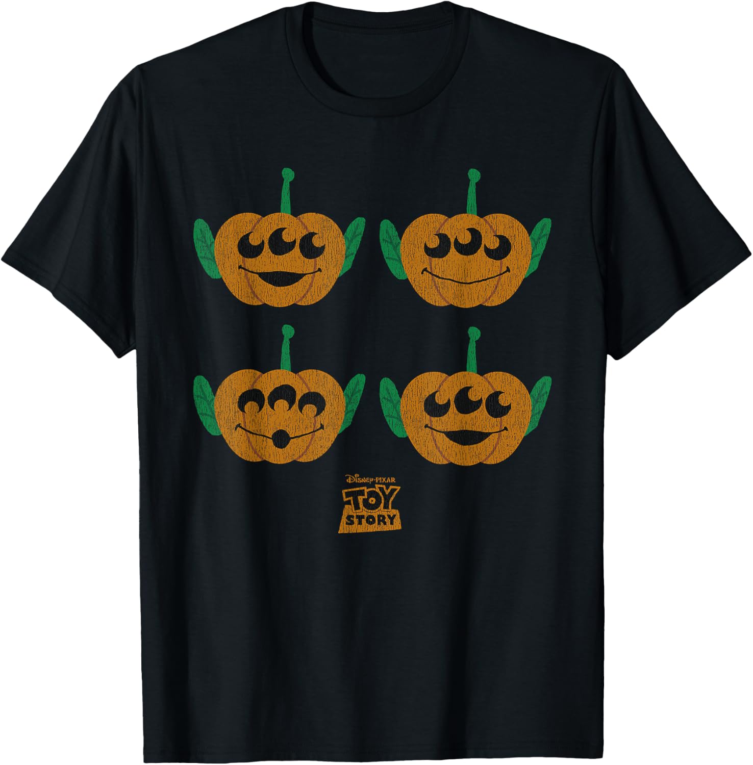 Disney PIXAR Toy Story Alien Pumpkins T-Shirt - T-Shirt | Black
